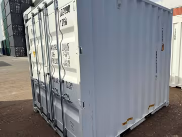 Shipping container 10FT 8.6 WHITE RAL9010 front Shipping container 10FT 8.6 WHITE RAL9010 front