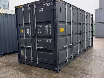 Shipping container 20FT High Cube Open Side RAL7016 GREY front and aside doors Shipping container 20FT High Cube Open Side RAL7016 GREY front and aside doors